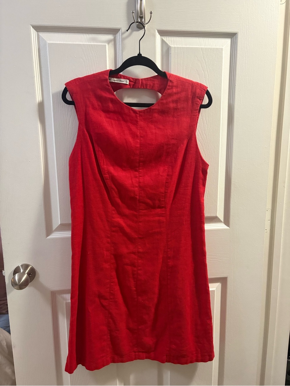 Abercrombie & Fitch Red Sleeveless Shift Dress